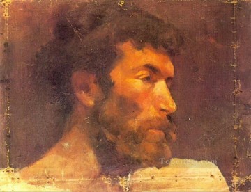 Cabeza de hombre barbudo La Llotja 1896 Pablo Picasso Pinturas al óleo